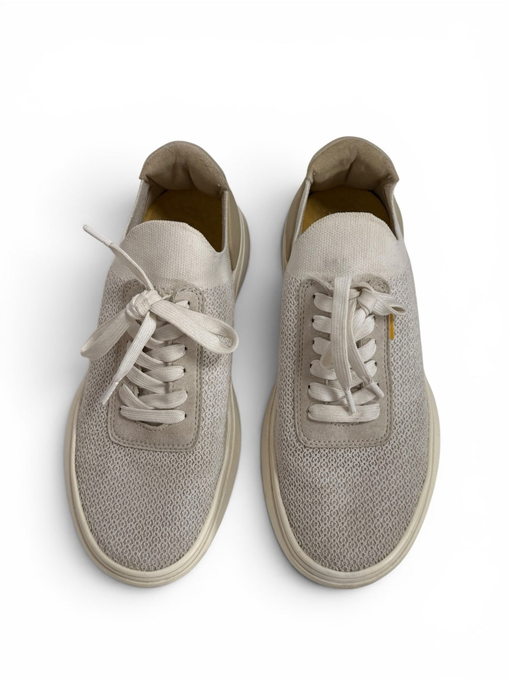 Casca AVRO Knit Sneakers Cream Beige Lace Up Shoes Women's 7.5 EU 38 Low Knit