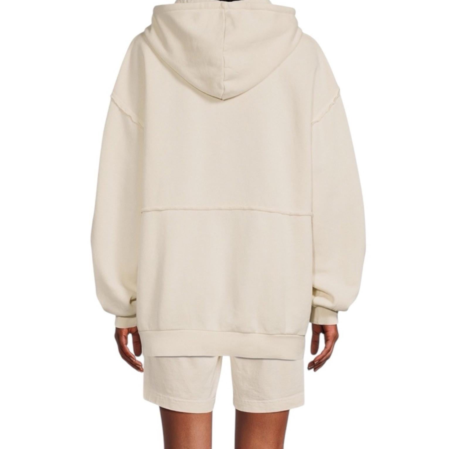 The Upside Dana Hoodie Women Small Natural Ivory Organic Cotton Oversize Sweater - view 4
