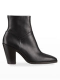 Rag & Bone Axel Leather Ankle Boots Square Toe Black Size 38