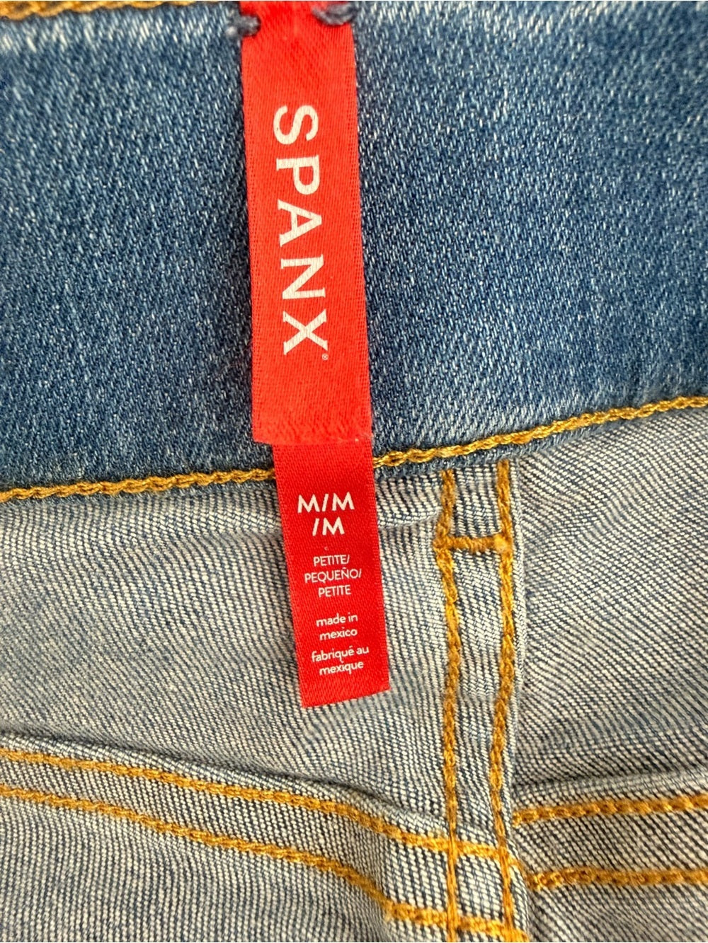 Spanx Petite Wide Leg Jeans Women's M Medium Vintage Indigo Pull-On High Rise - view 9