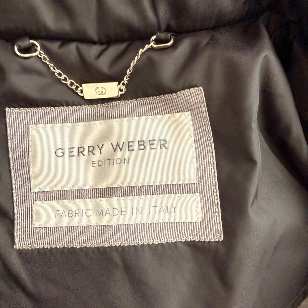 Gerry Weber Edition Wool Blend Cape Poncho Jacket Gray Zip Front Size 38 US 8 - view 6