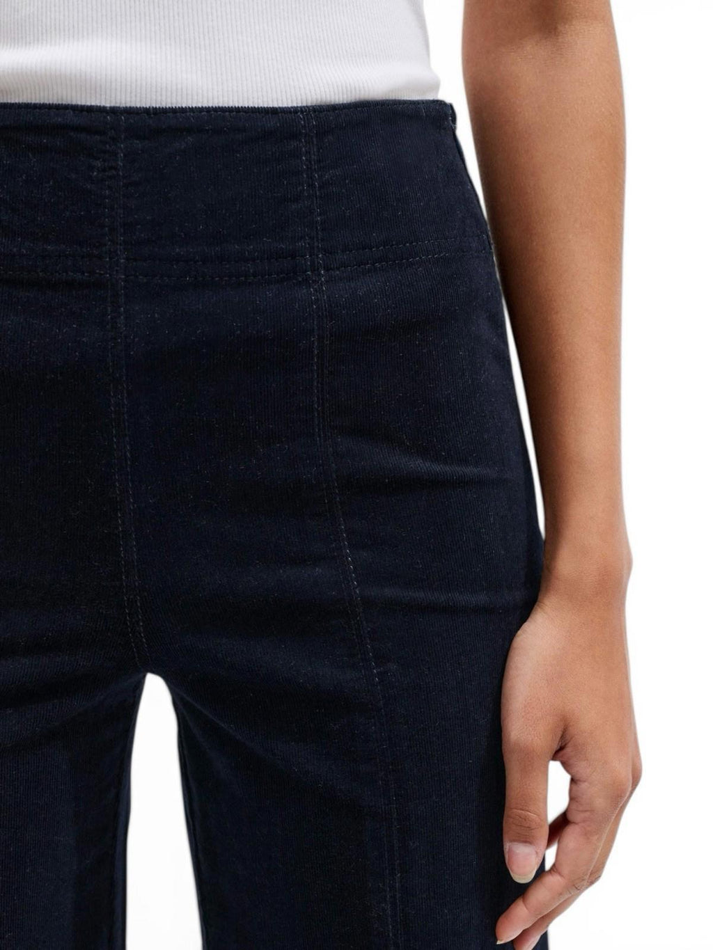 ME+EM Travel Palazzo Pant Navy Italian Cord Women's US 10 UK 14 SS25 Wide Leg - view 2