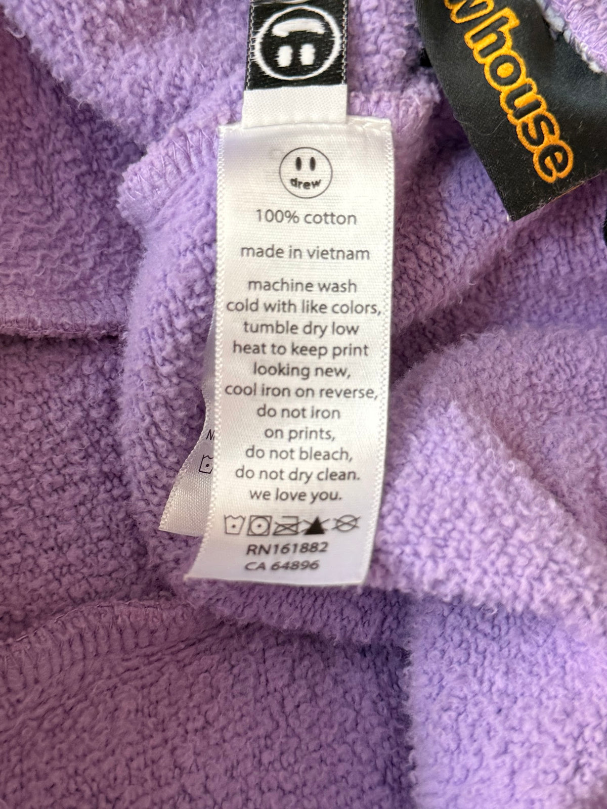 Drew House The OG House Lounge Sweatpants Lavender Purple Yellow Drawstring Small