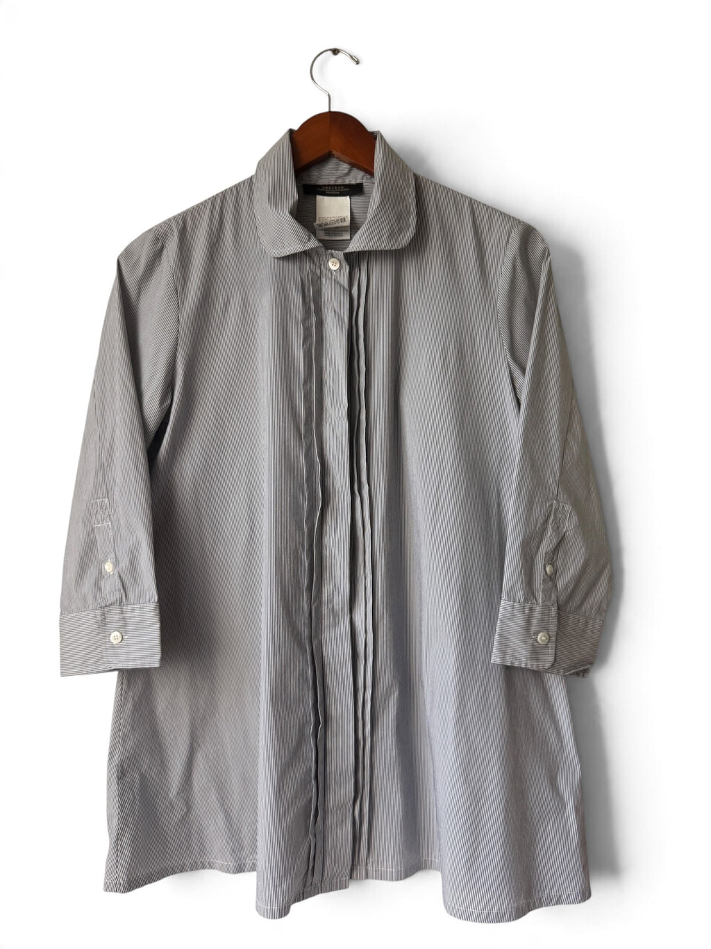 Weekend Max Mara grey striped blouse front