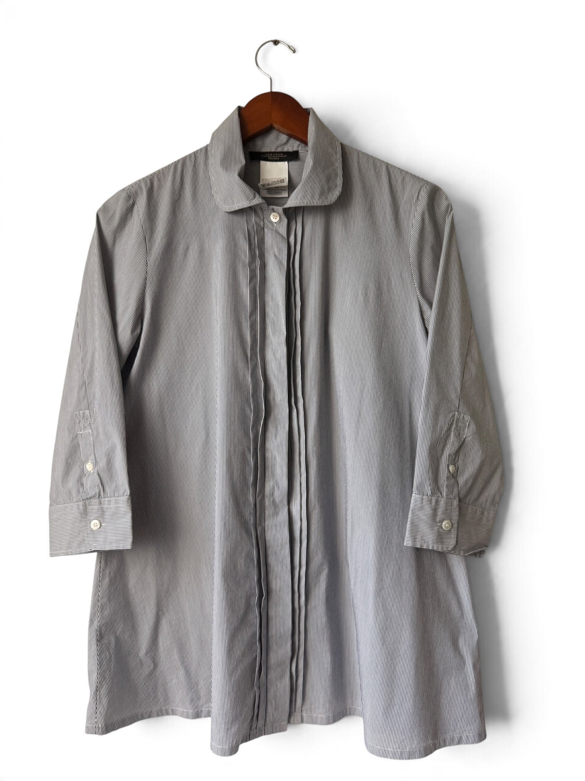 Weekend Max Mara grey striped blouse front