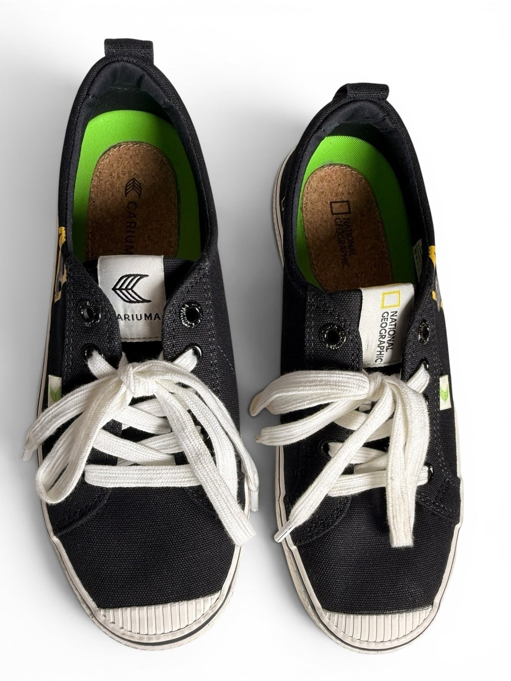 Cariuma x National Geographic OCA Low Black Canvas Sneakers Women's 8.5 Shoes - view 3