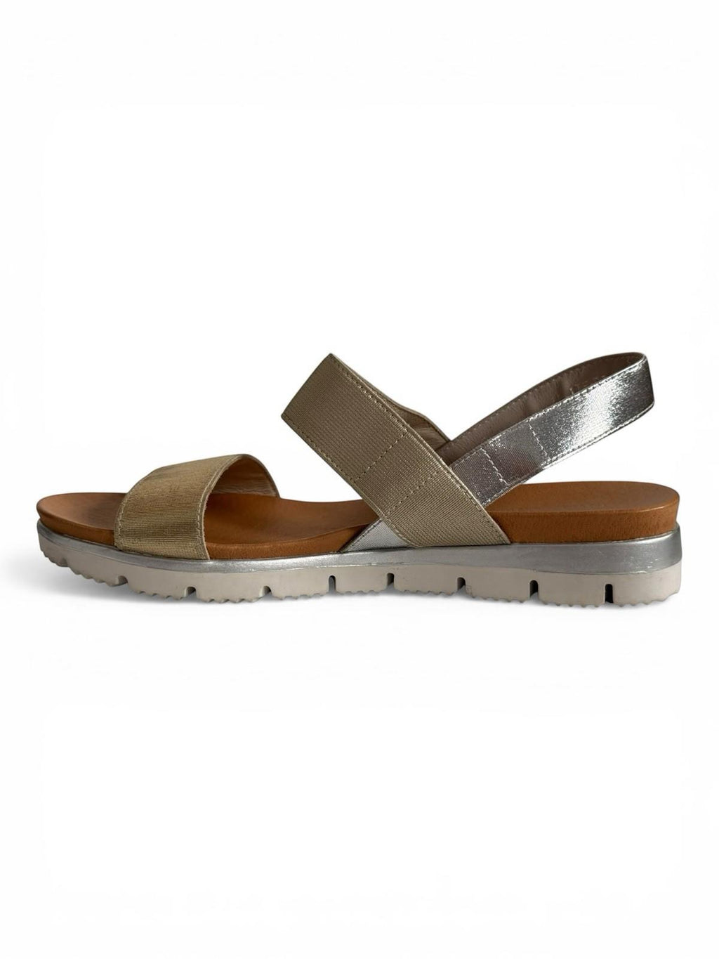 Django Juliette Lellie DJ Gold Elastic Strap Sandals Size Women 37 US 6.5 Flats - view 6