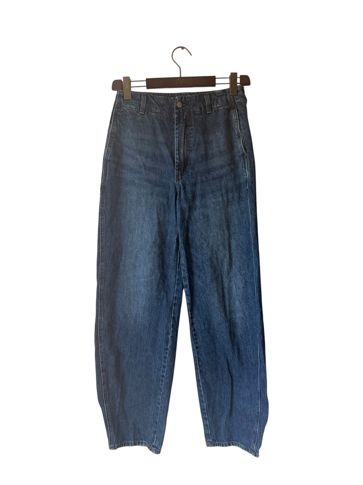Denim Forum Barrel-Leg High-Rise Jeans Medium Wash Size 26