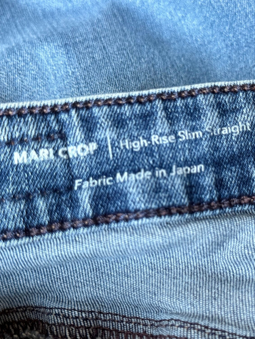 Adriano Goldschmied AG Women’s Mari Crop High Rise Slim Straight Blue Jeans Size 28