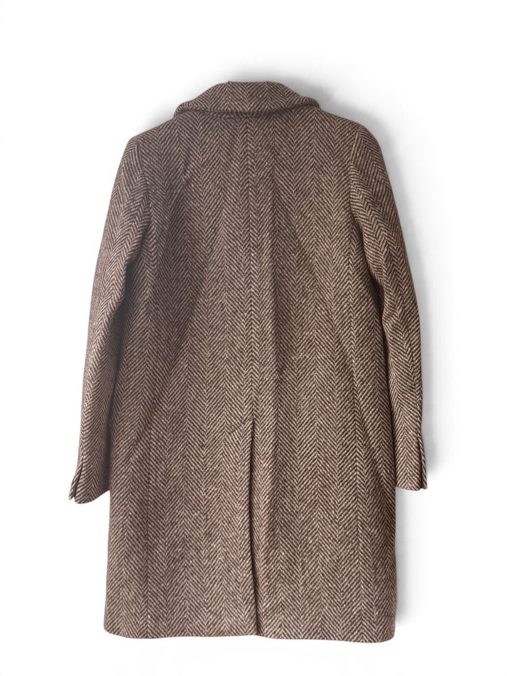 Weekend Max Mara brown herringbone wool coat photo
