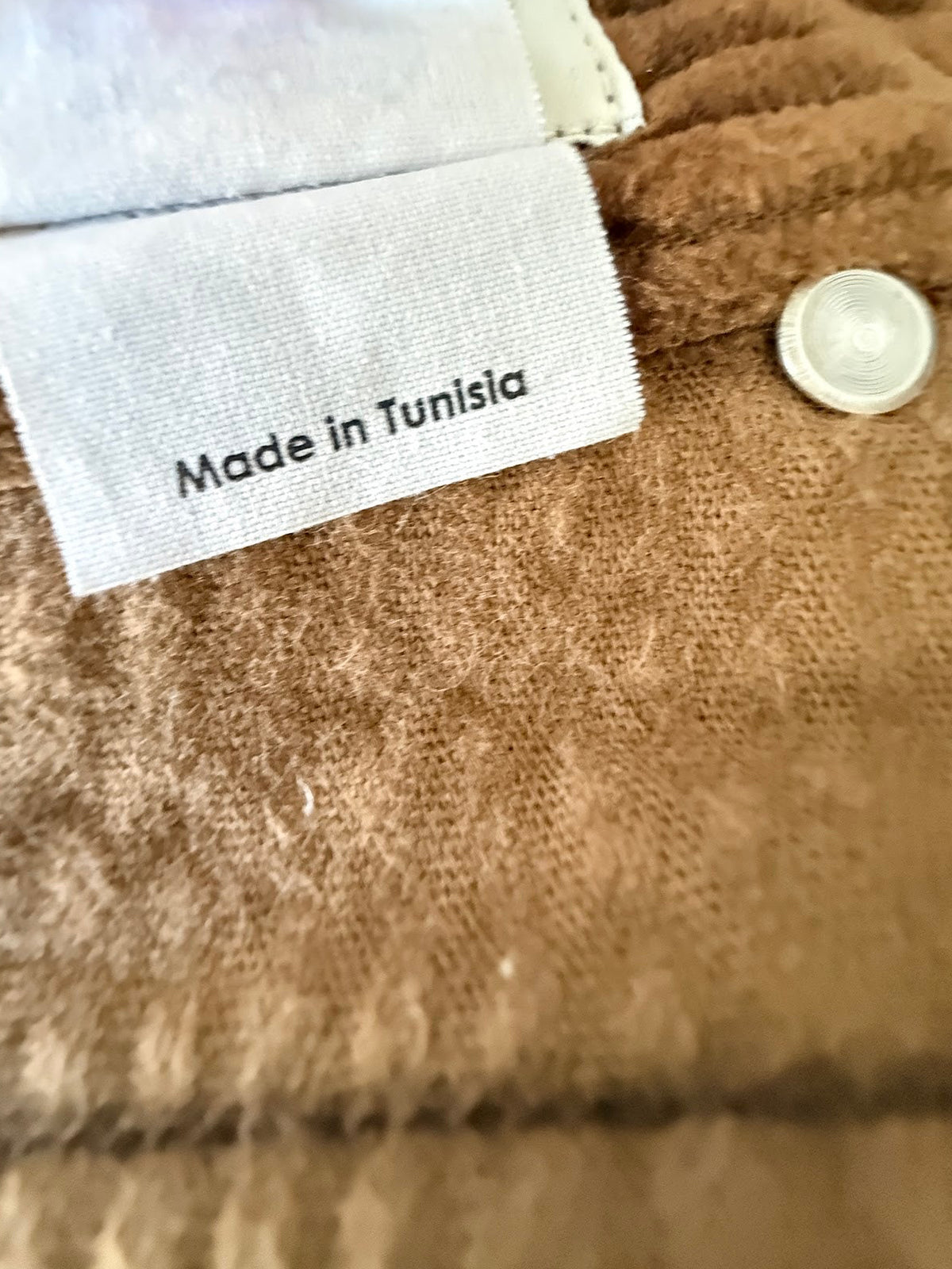 Dries Van Noten tan corduroy trousers label