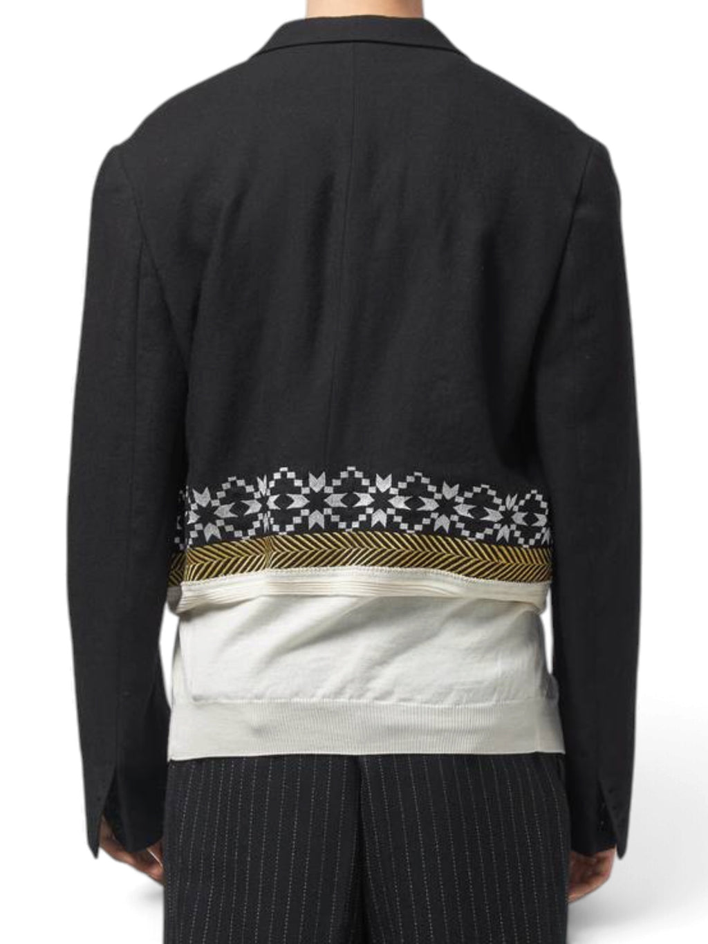 Haider Ackermann Black Wool Embossed Blazer Cardigan Medium
