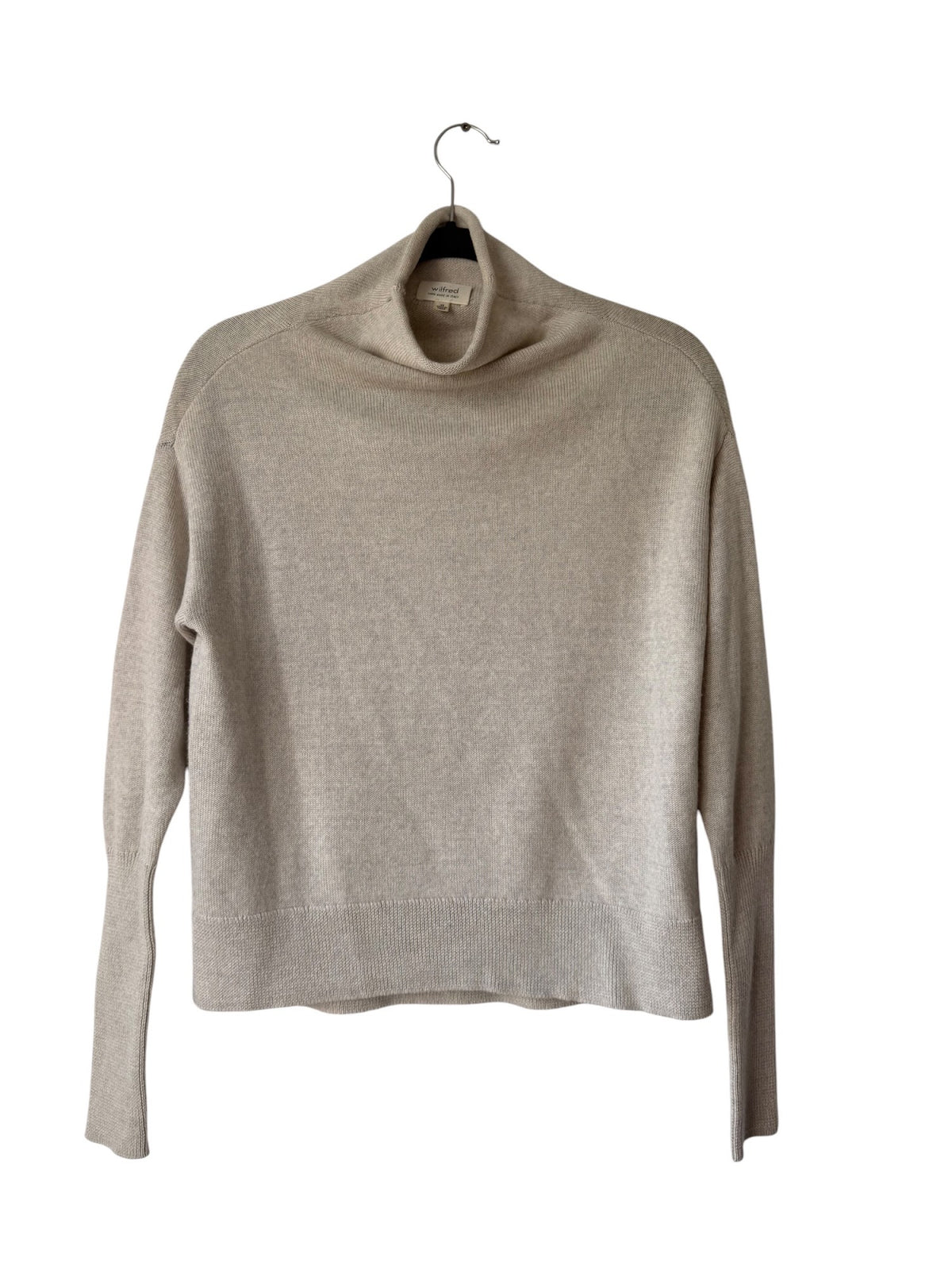 Wilfred Cyprie 100% Merino Wool Mockneck Sweater Grey XS