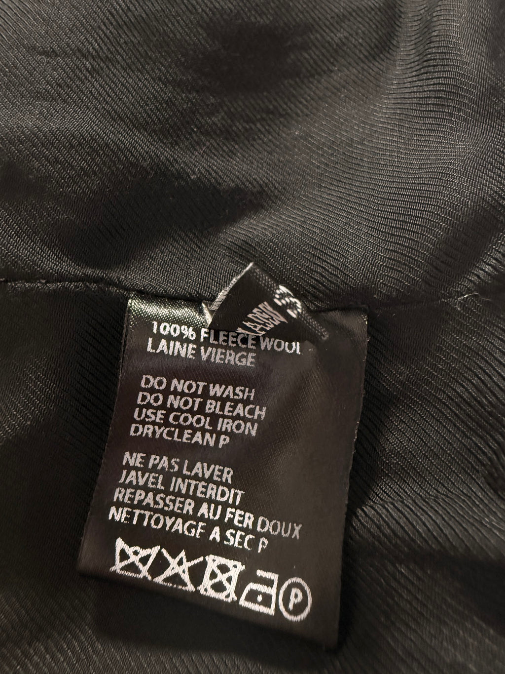 Haider Ackermann fabric content 100% fleece wool