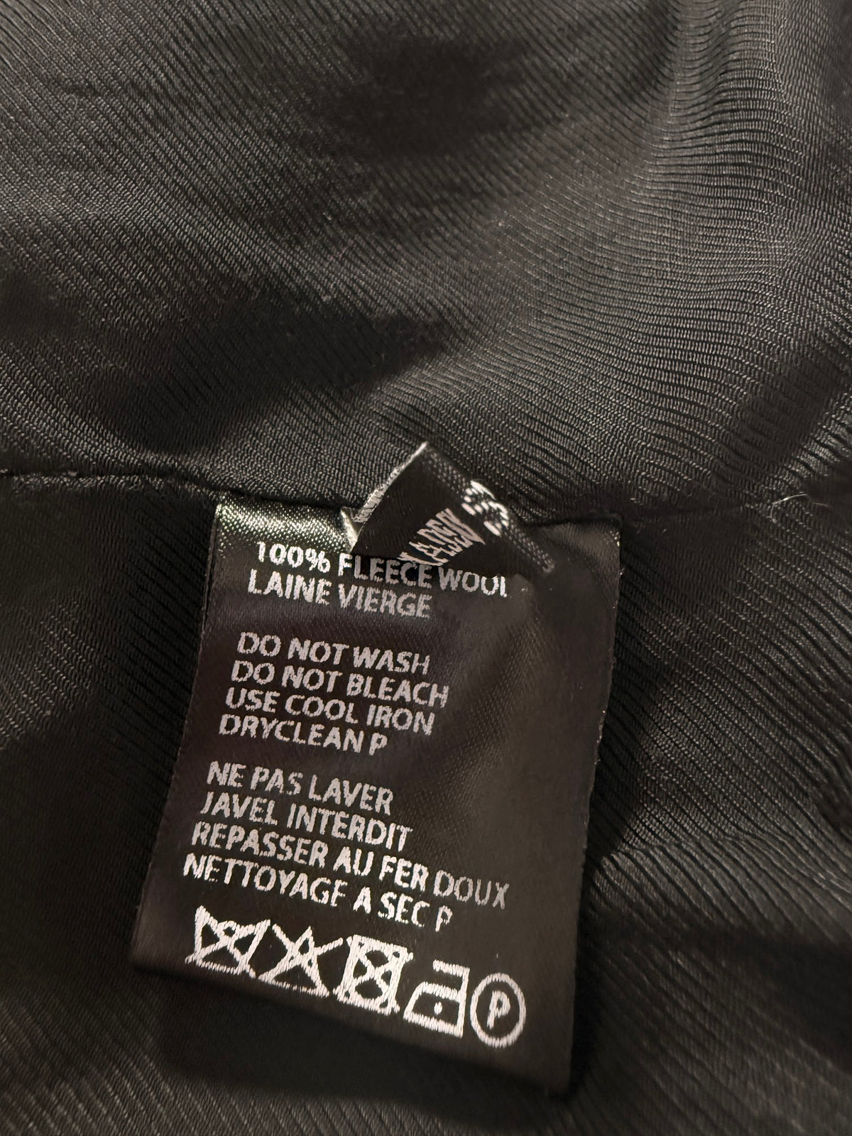 Haider Ackermann fabric content 100% fleece wool