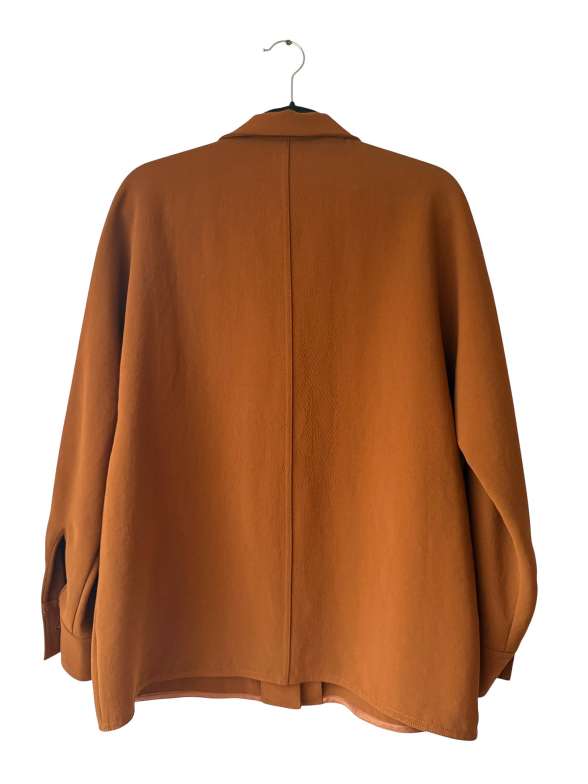 Aritzia Wilfred Freeform Shirt Crepette Button Up Blouse Brown Small