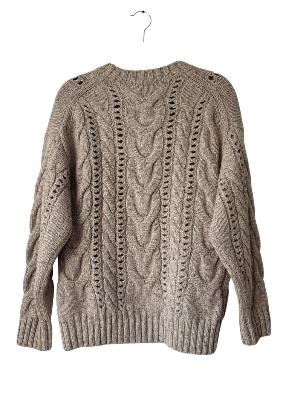 Wilfred Bronco Cable Knit Wool Blend Sweater Cream XS