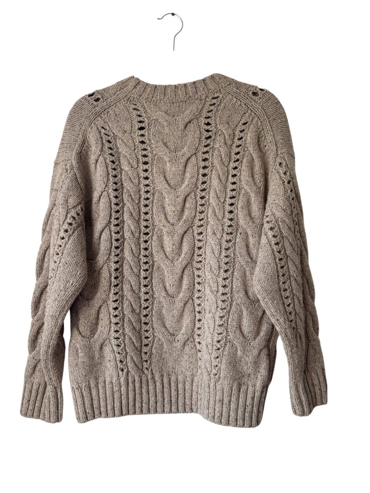 Wilfred Bronco Cable Knit Wool Blend Sweater Cream XS