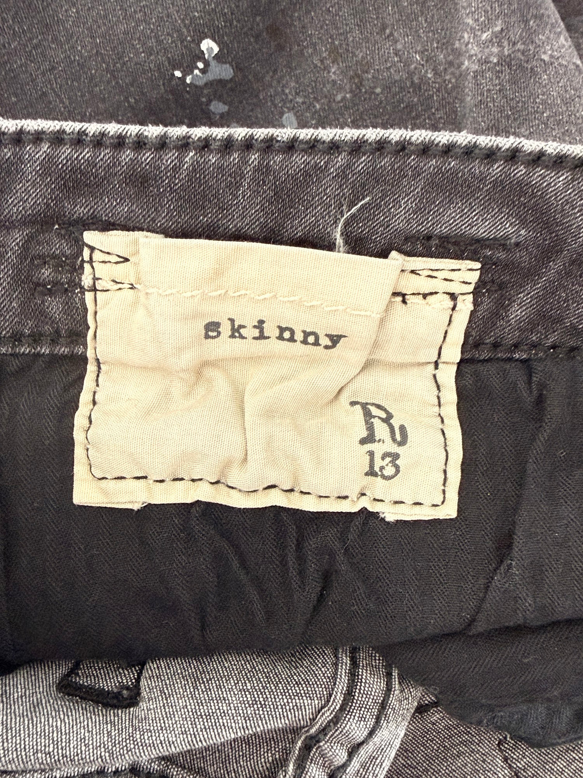 R13 skinny label
