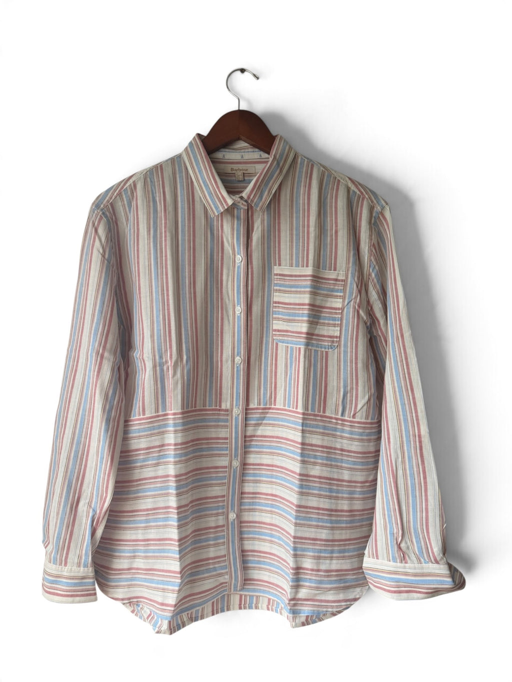 Barbour Penfor striped cotton-linen shirt front