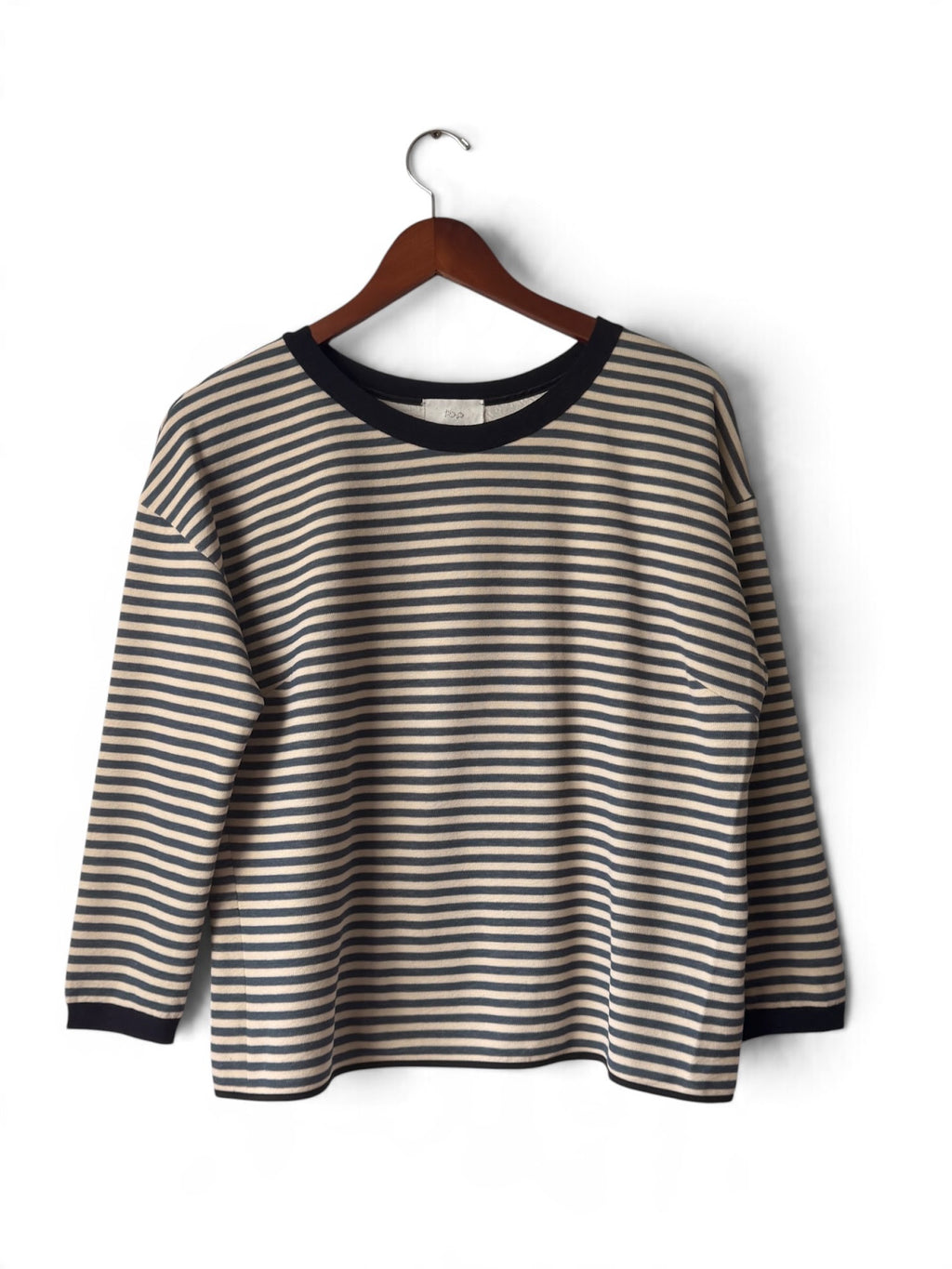 navy and cream Breton striped top photo