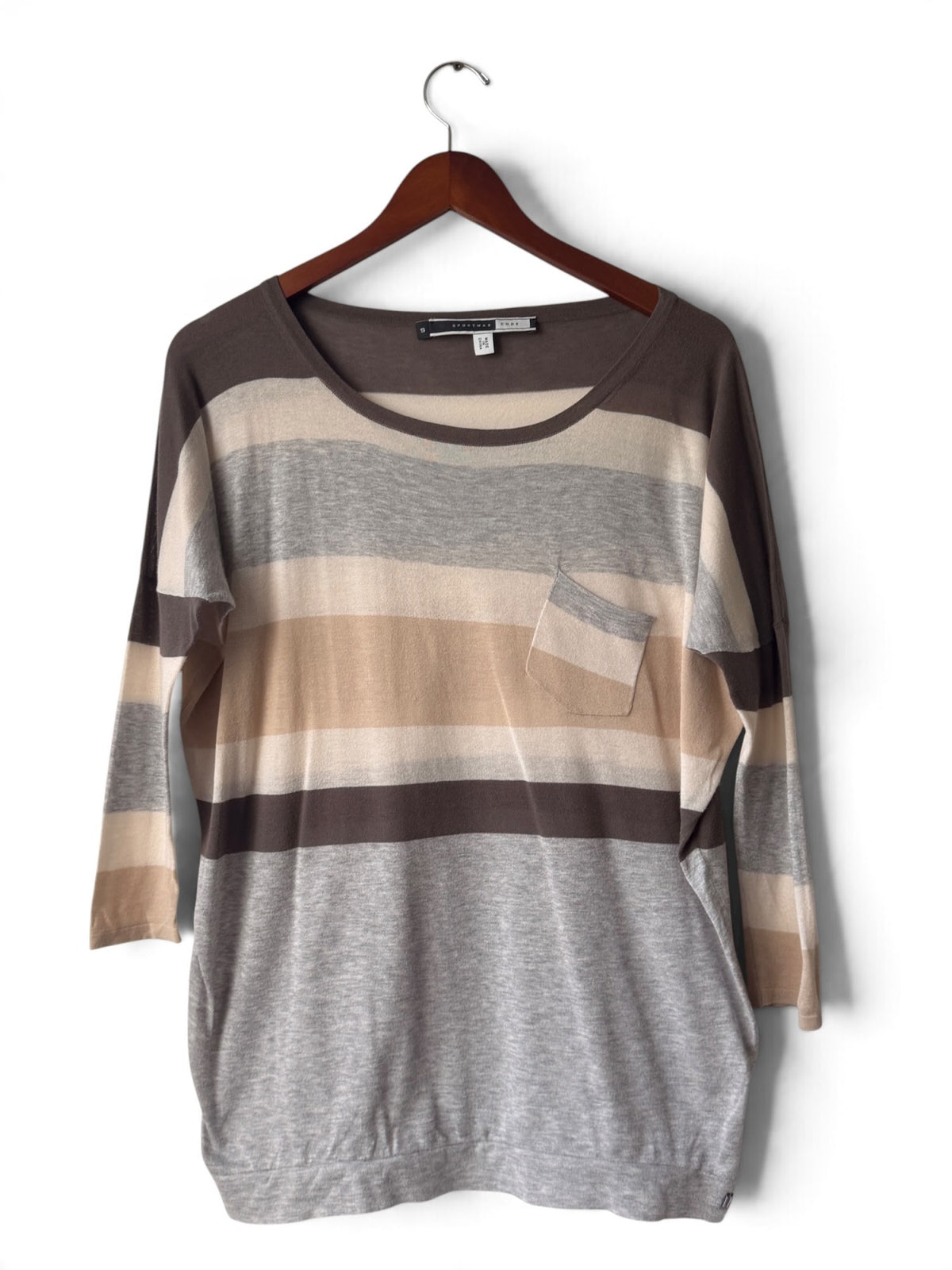Sportmax Code striped dolman top front