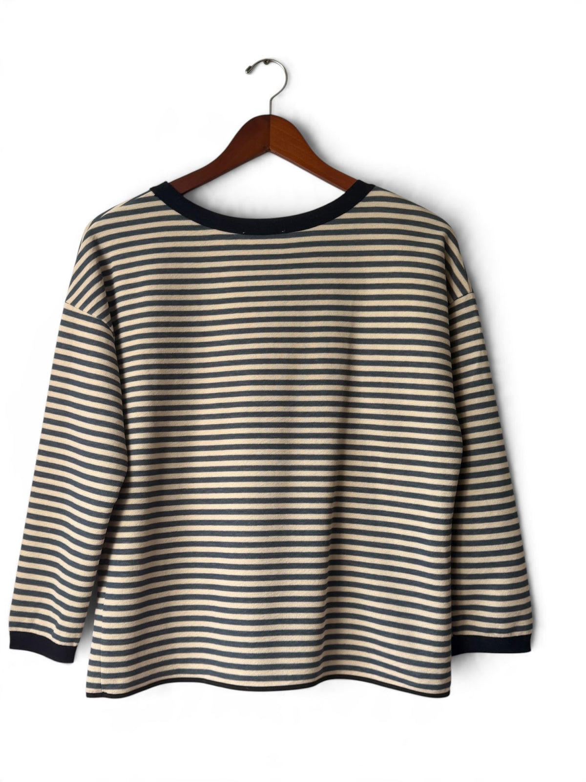 navy and cream Breton striped top photo