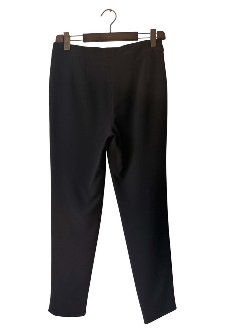 St. John Caviar Black Knit Slim Straight Ankle Pants Size 6