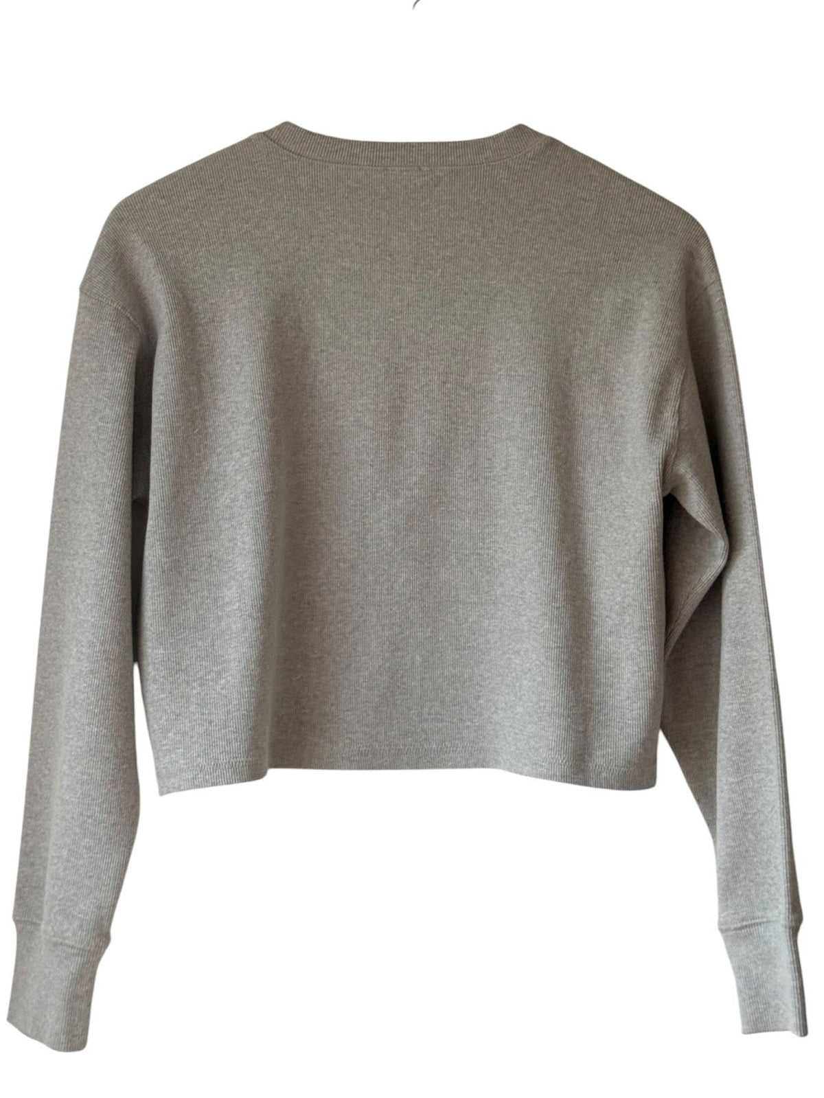 Aritzia Wilfred Free Mavis Grey Henley Long Sleeve Top Small