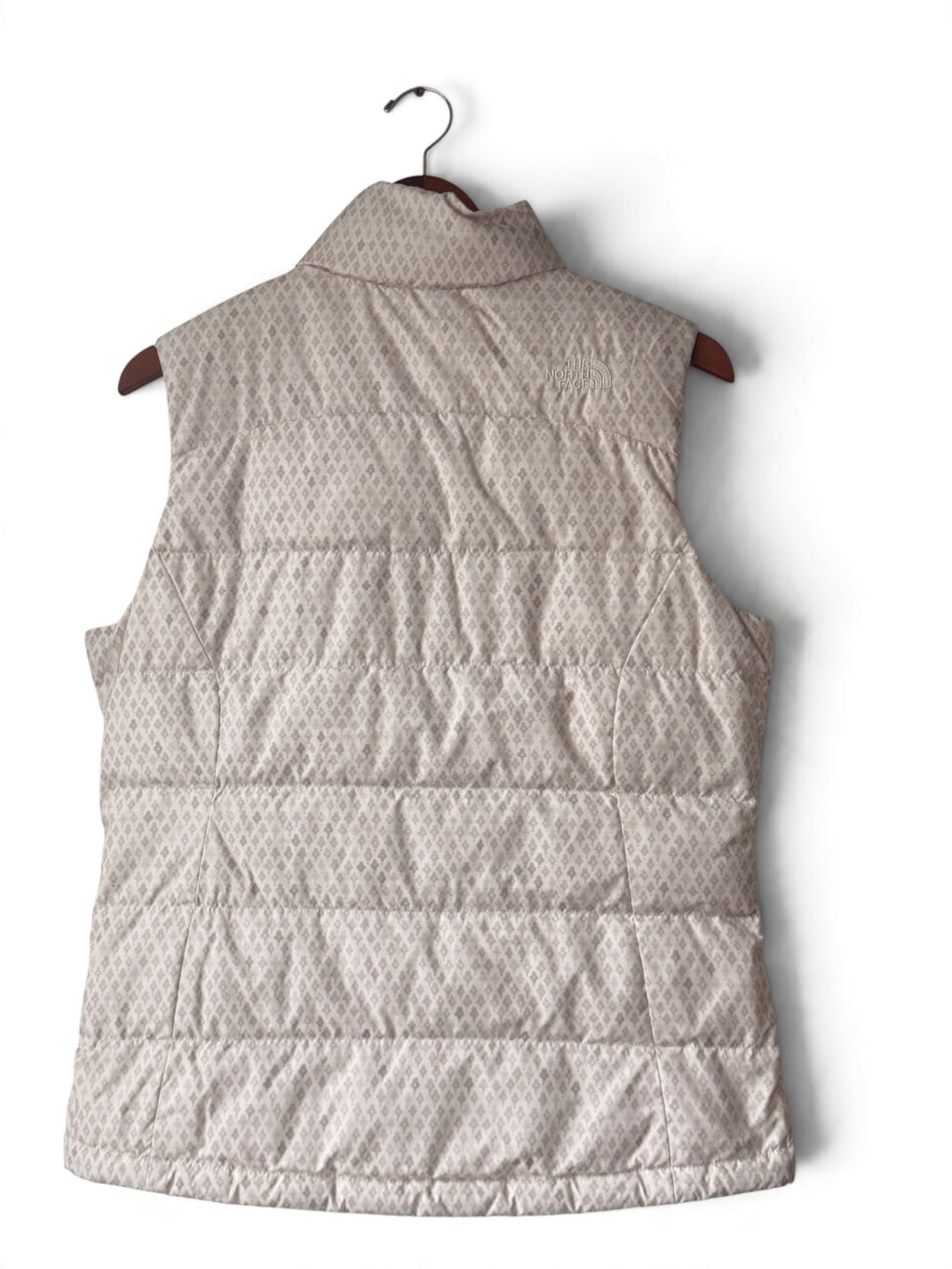 The North Face cream down puffer vest photo
