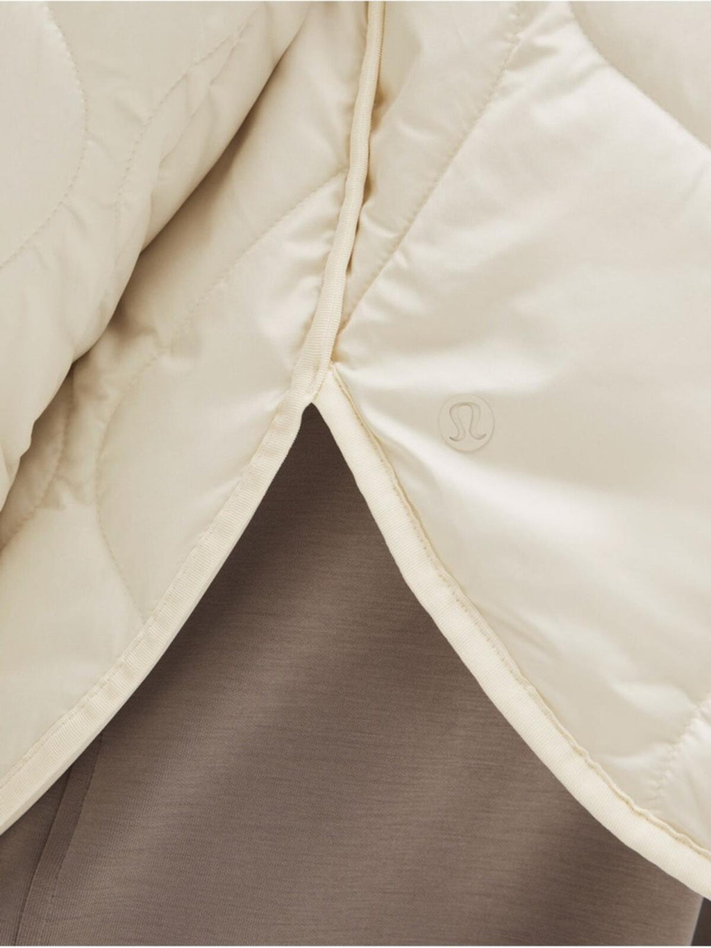 Lululemon Quilted Insulated Jacket Womens Small Beige Snap Front LW4CNBS - view 5