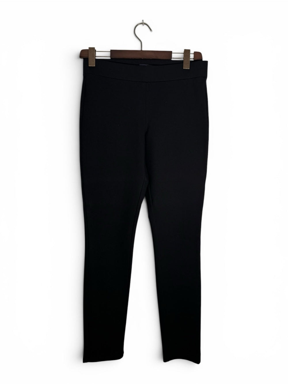 NYDJ Pull On Slim Ankle Trouser Pants Black Ponte Knit Lift Tuck Size 6 Small - view 5