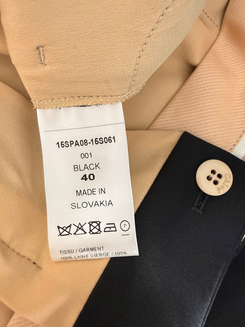Chloé size 40 style 16SPA08 made in Slovakia label