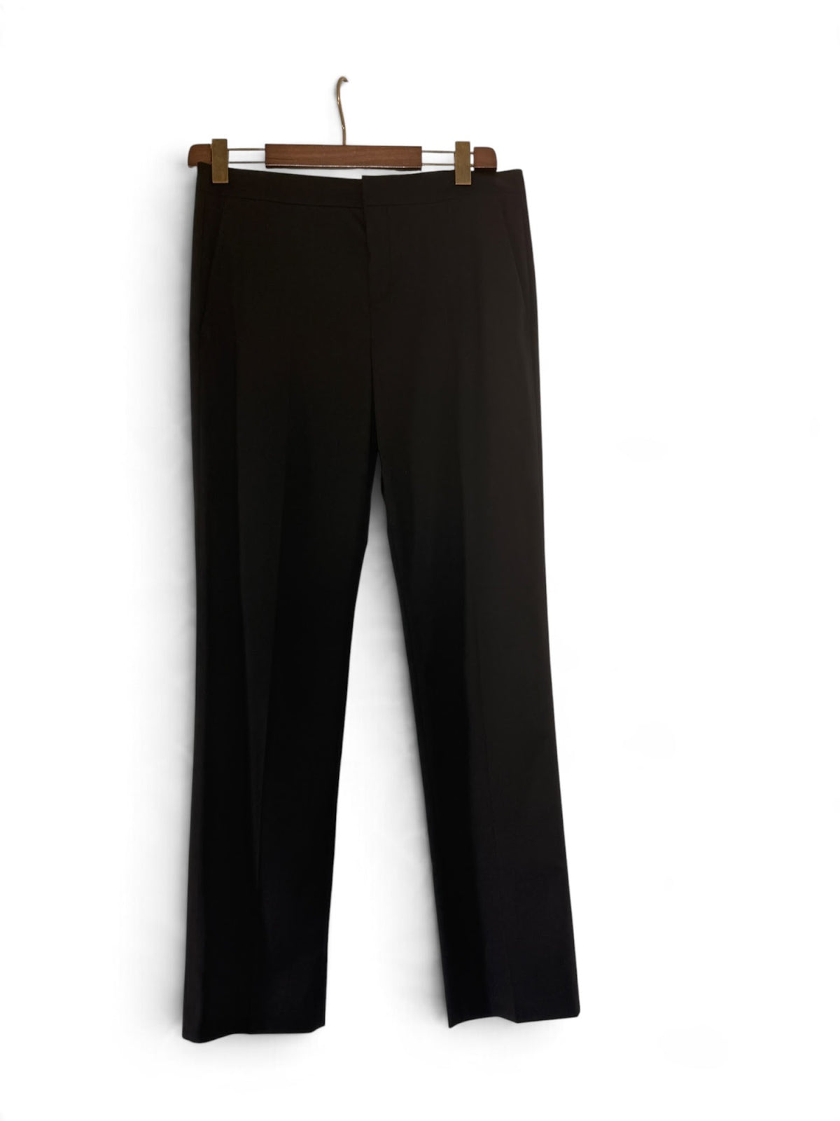 Chloé black virgin wool tailored trousers front