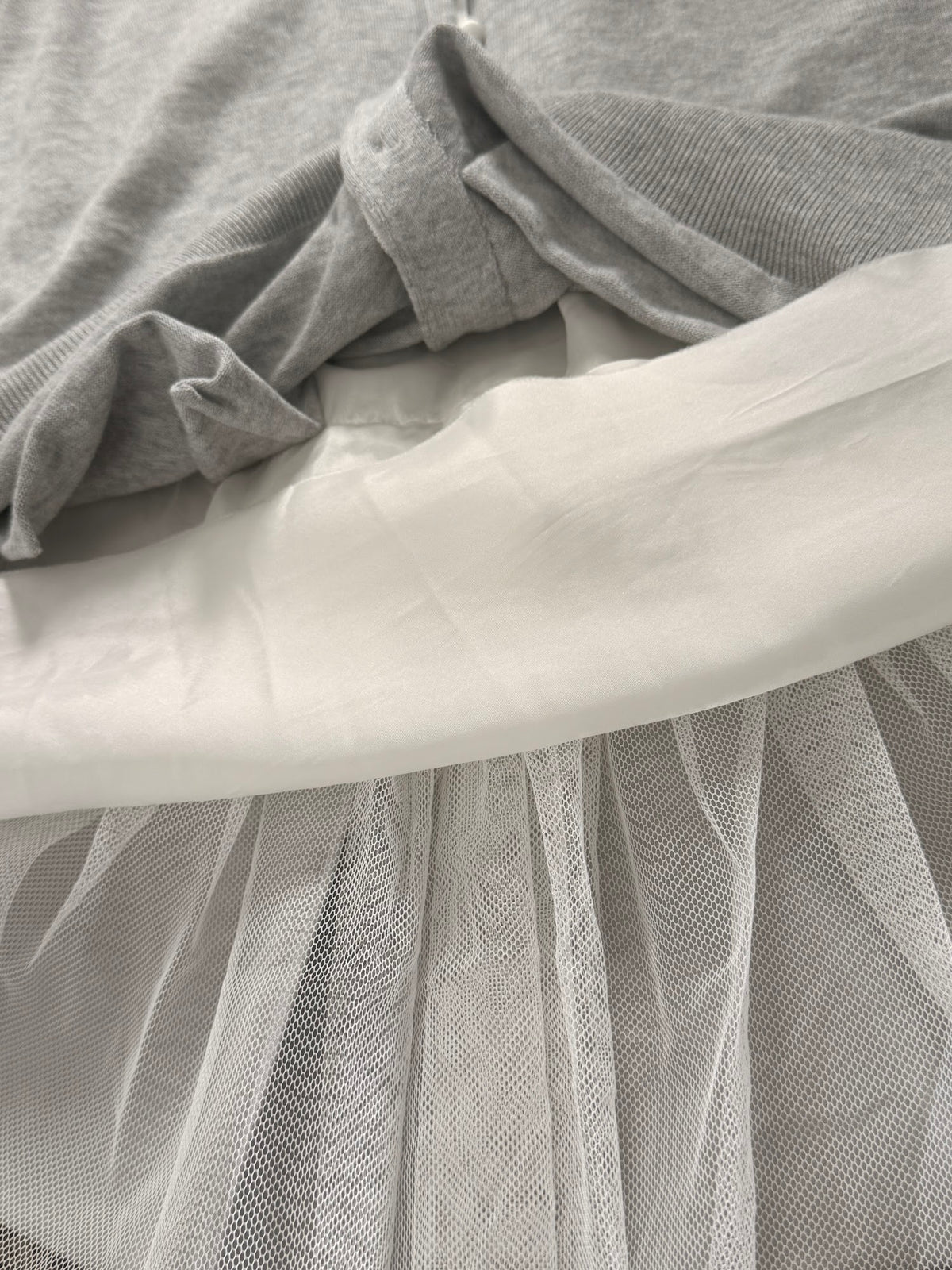 sacai satin and tulle panel detail