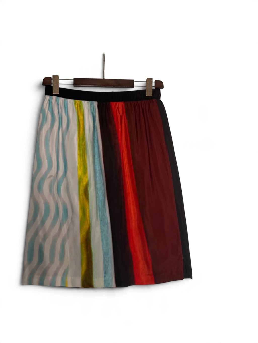 Dries Van Noten Len Lye print skirt front