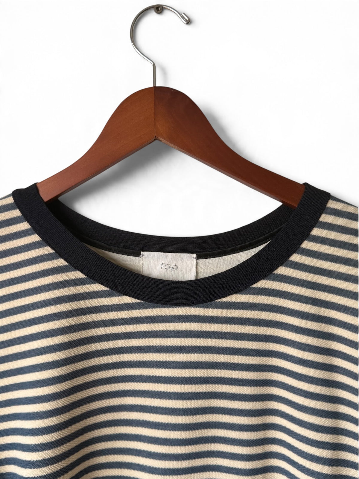navy and cream Breton striped top photo