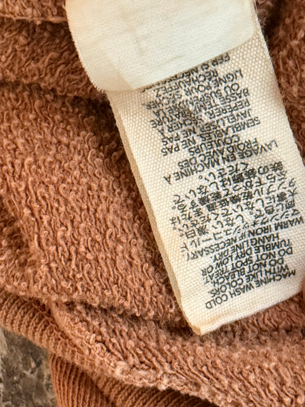 The Great. Terracotta Cotton Raglan Sweatshirt Size 1
