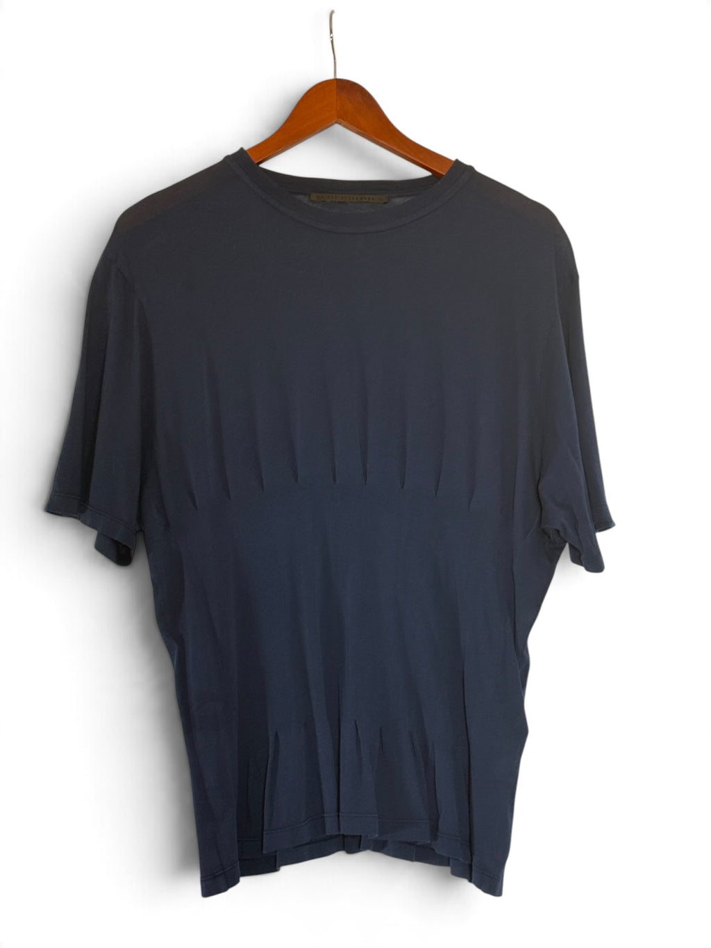 Haider Ackermann navy darted cotton t-shirt front