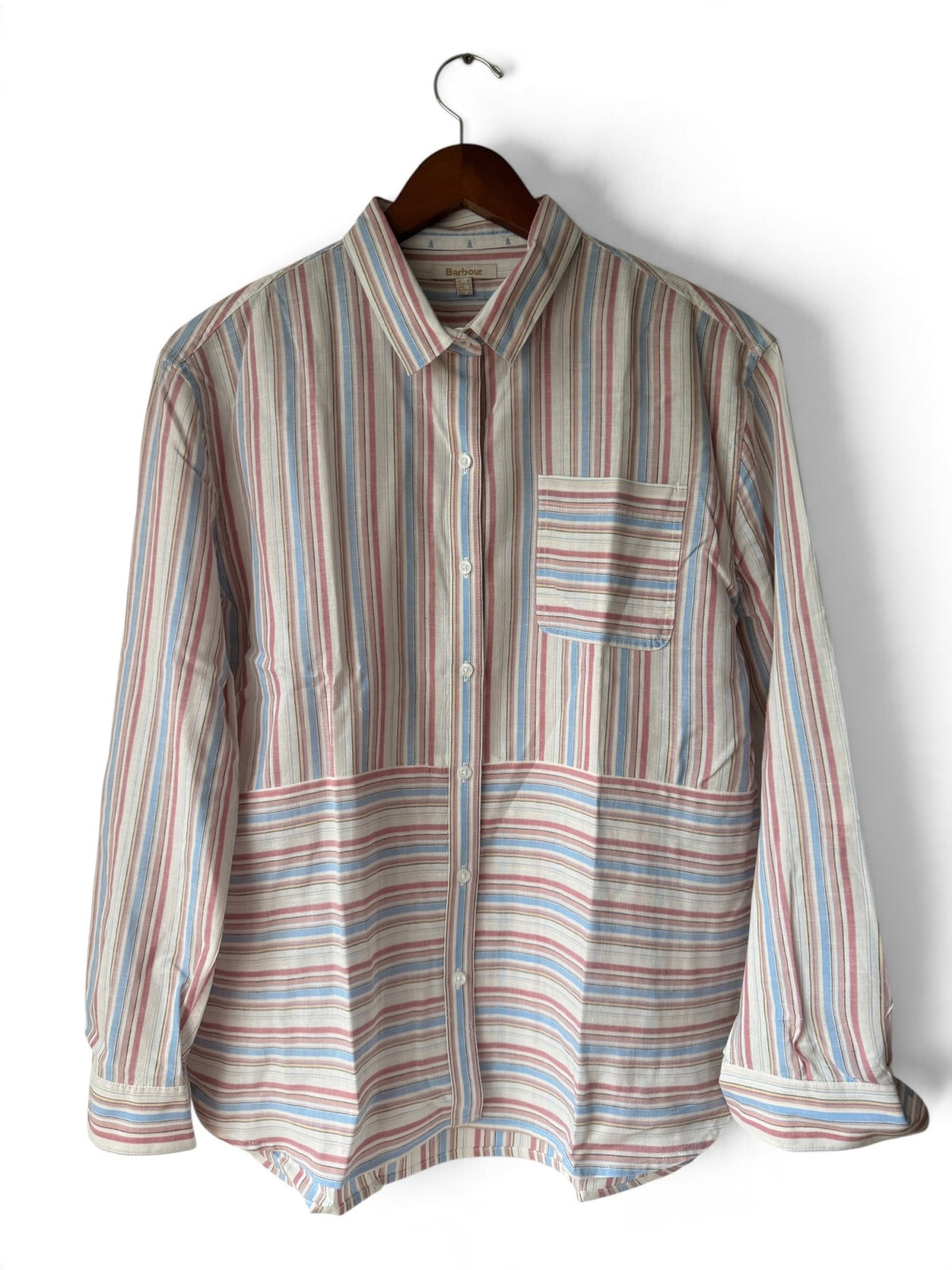 Barbour Penfor striped cotton-linen shirt photo