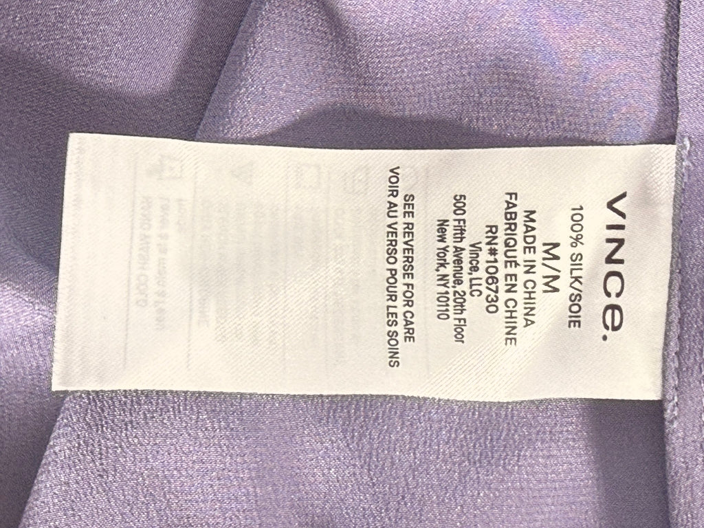 Vince fabric content 100% silk