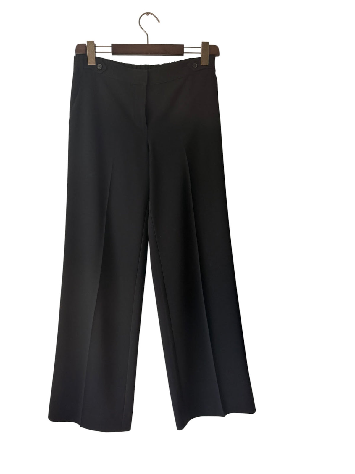 St. John Black Wide Leg Tailored Dress Pants Trousers Size 6