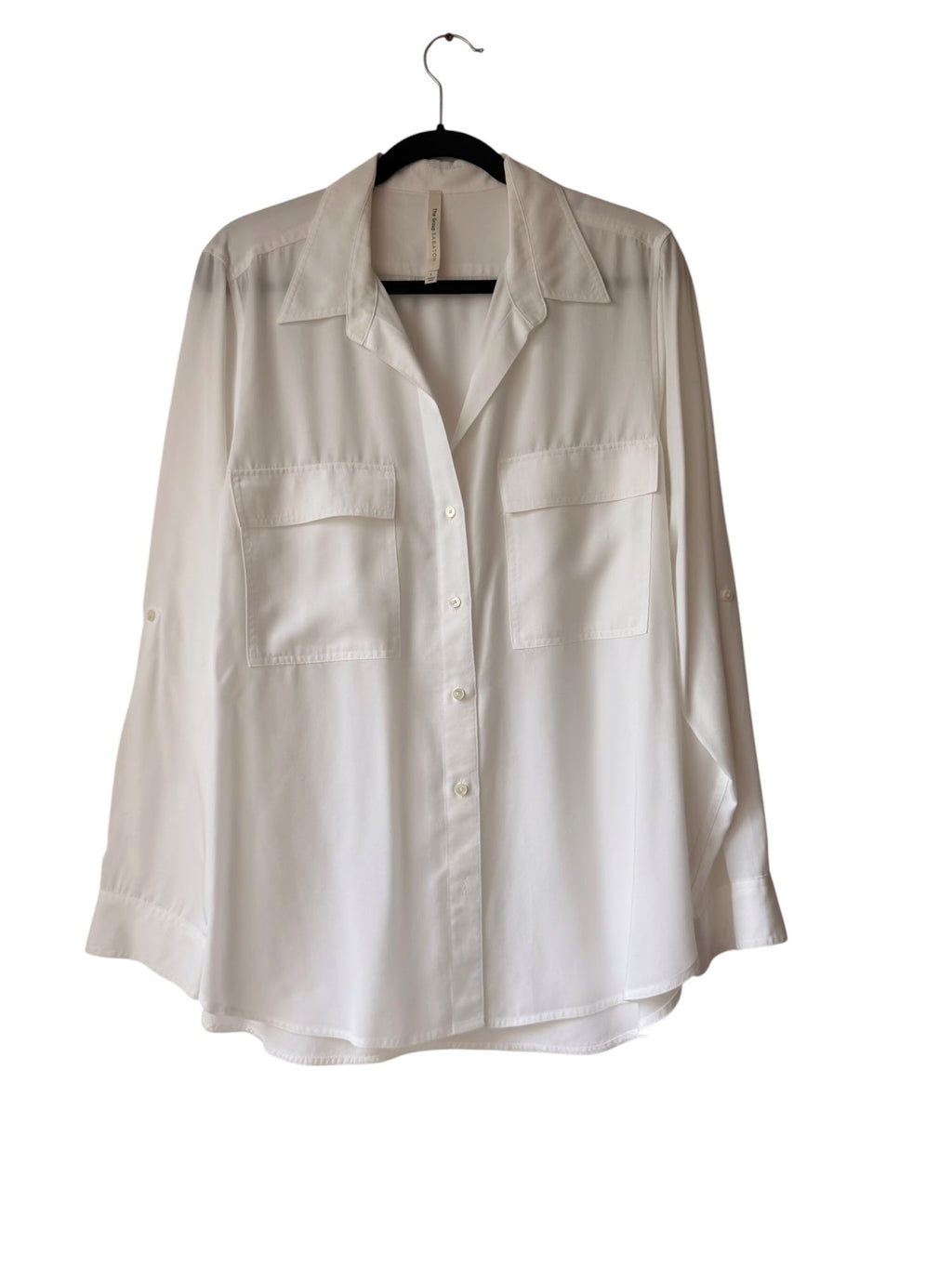Aritzia Babaton Utility Shirt TENCEL Lyocell Button Up Blouse Large