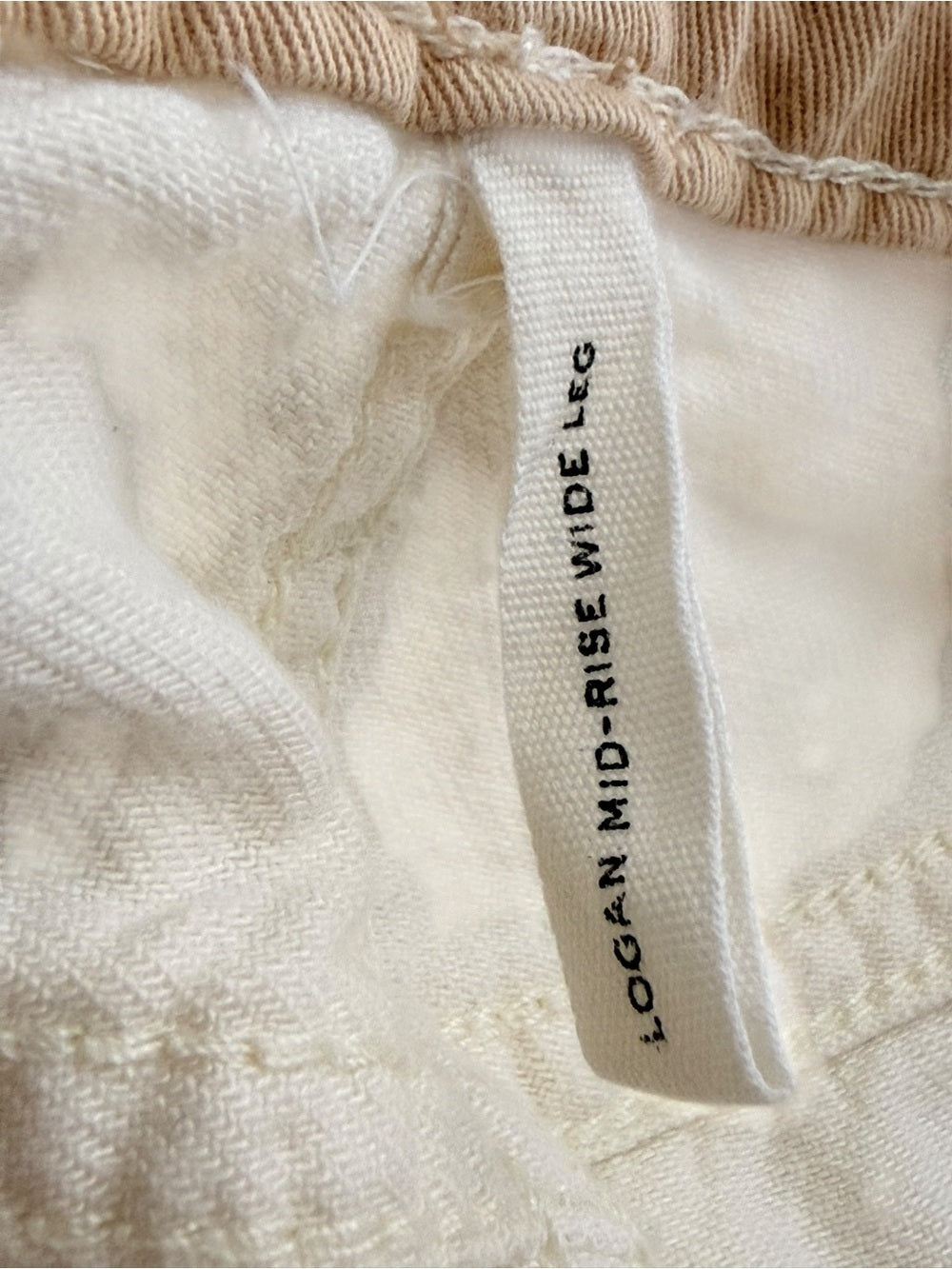 Rag & Bone Logan Wide Leg Jeans Ecru Off White Mid Rise Women's 28 Organic Denim - view 6