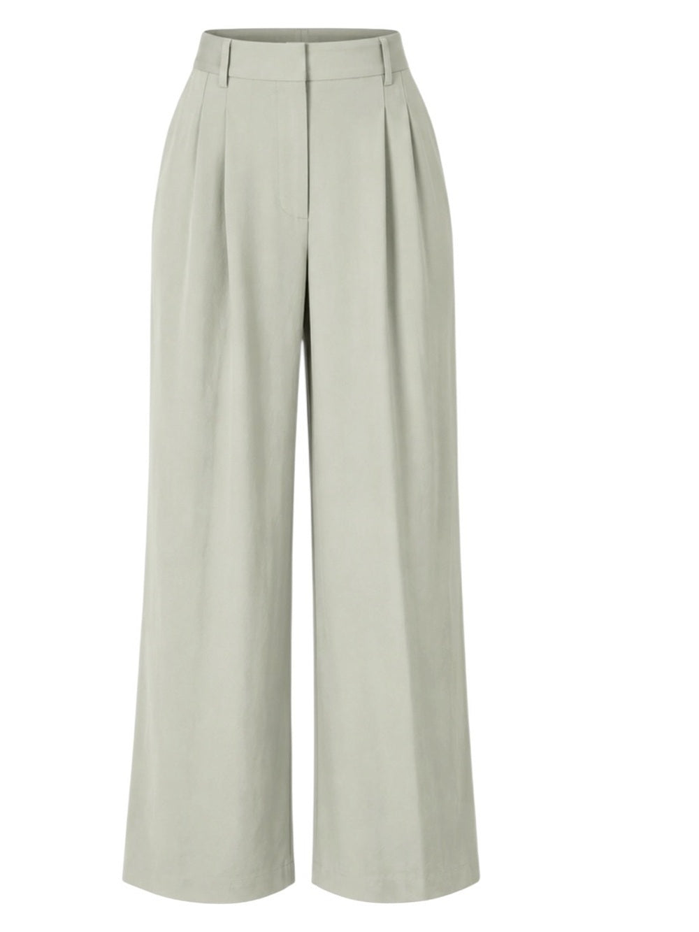 Aritzia Wilfred Effortless Pants Silver Sage Green Size 4 NWT Wide Leg Trousers - view 6