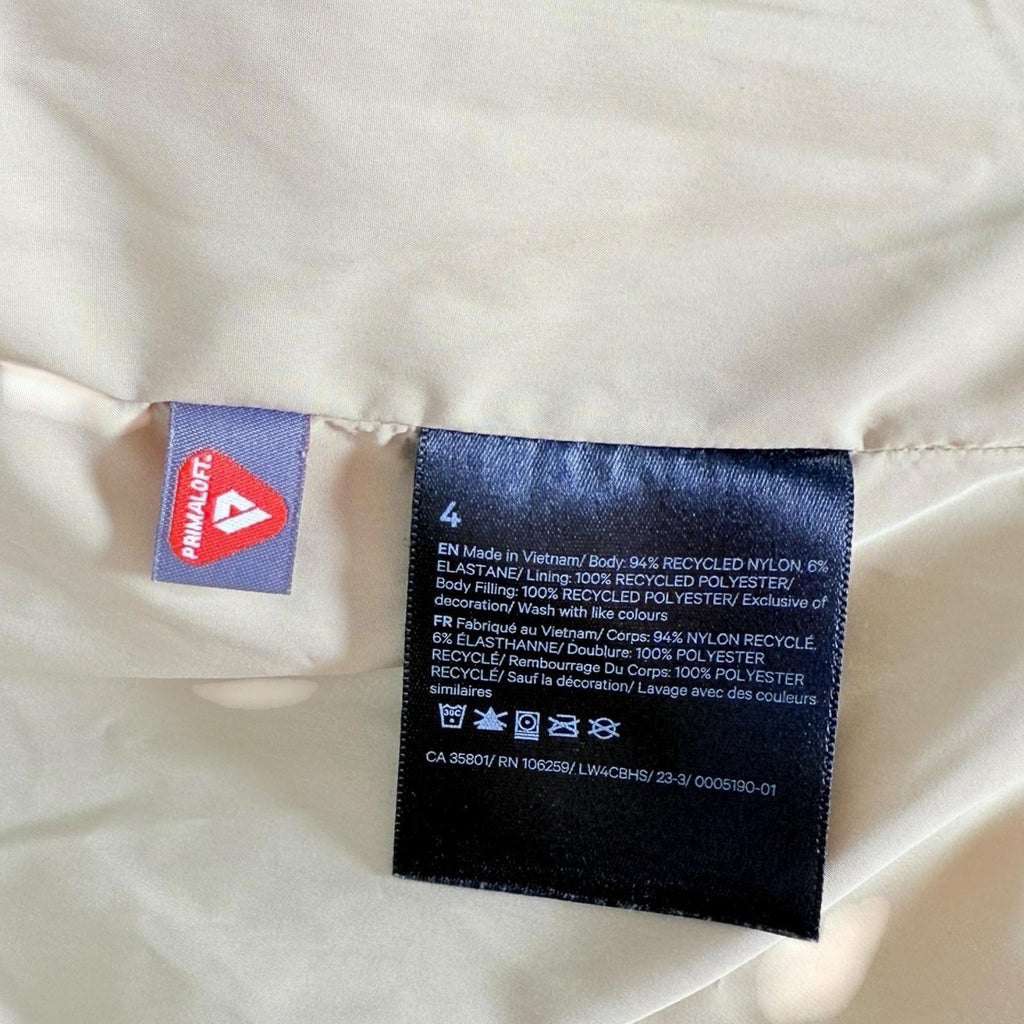 Lululemon Women Wave Quilt Insulated Jacket Size 4 Trench Beige $248 Coat Small - view 10