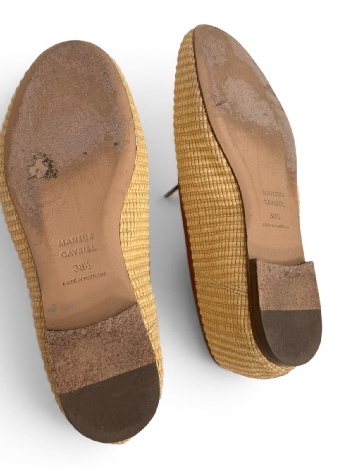 Mansur Gavriel Woven Ballet Flats Raffia Natural 38.5 - view 11