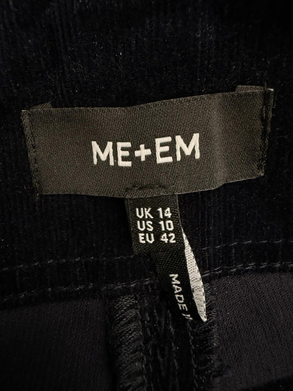 ME+EM Travel Palazzo Pant Navy Italian Cord Women's US 10 UK 14 SS25 Wide Leg - view 7