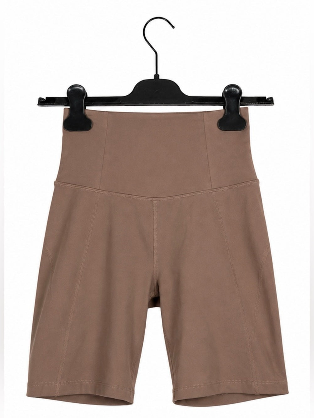 Girlfriend Collective Compressive High Rise Bike Shorts Taupe Brown