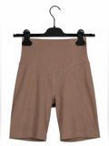 Girlfriend Collective Compressive High Rise Bike Shorts Taupe Brown